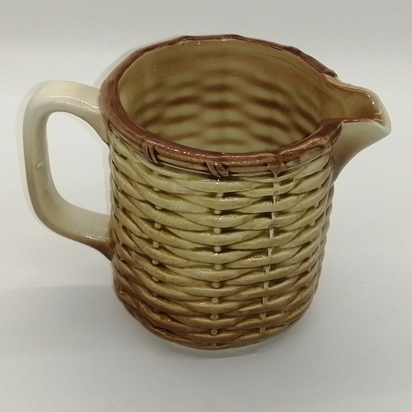 VTG Otigiri Basket Weave Sugar/Creamer/Butter Set - Picture 14 of 16